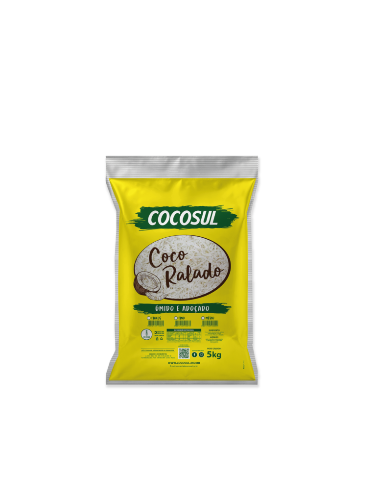 COCO FLOCOS UMIDO E ADOCADO 5KG COCOSUL CÓD: 12760