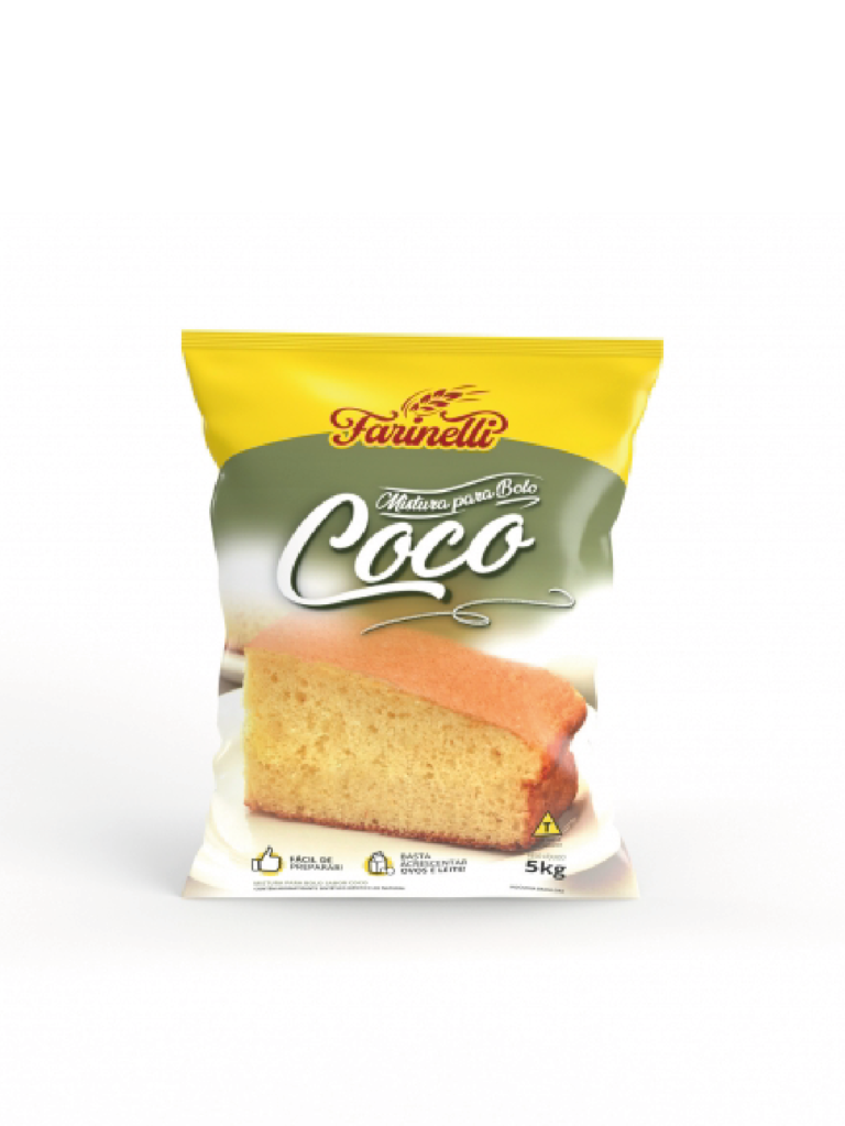 BOLO CREMOSO COCO 5 KG – FARINELLI CÓD: 12918