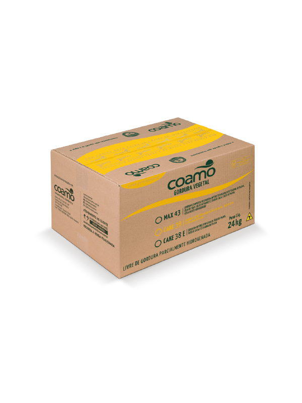 GORDURA VEGETAL COAMO CAKE 38E CAIXA 24 KG CÓD: 14690