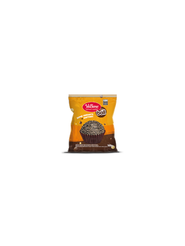 CEREAL BALL MICRO C/COB. CHOC AO LEITE 500 G VABENE CÓD: 14508