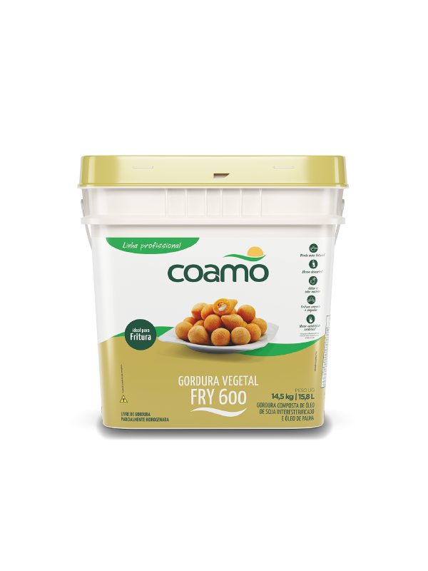 GORDURA VEGETAL COAMO FRY 600 BD 14,5 KG CÓD: 14002