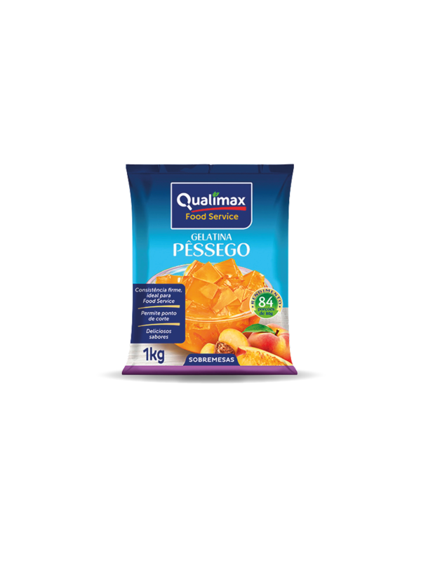 GELATINA EM PO PESSEGO 1 KG QUALIMAX CÓD: 14399