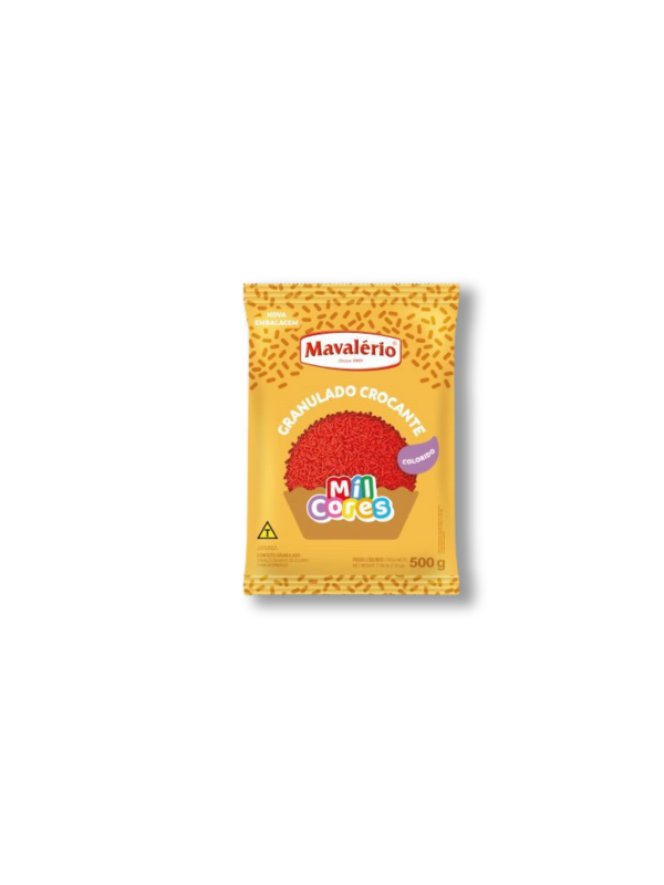 GRANULADO AQUARELA VERMELHO 500G MIL CORES CÓD: 00310