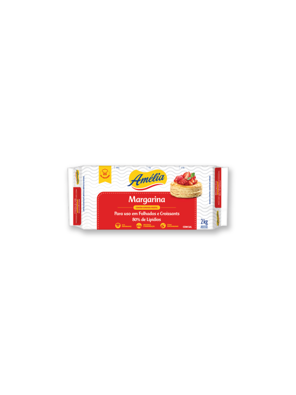 MARGARINA AMELIA FOLHADA BLOCO – 2 KG CÓD: 00016