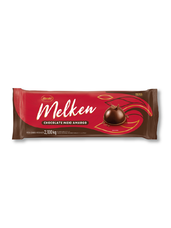 CHOCOLATE BARRA MEIO AMARGO 2,1 KG – MELKEN HARALD CÓD: 12340