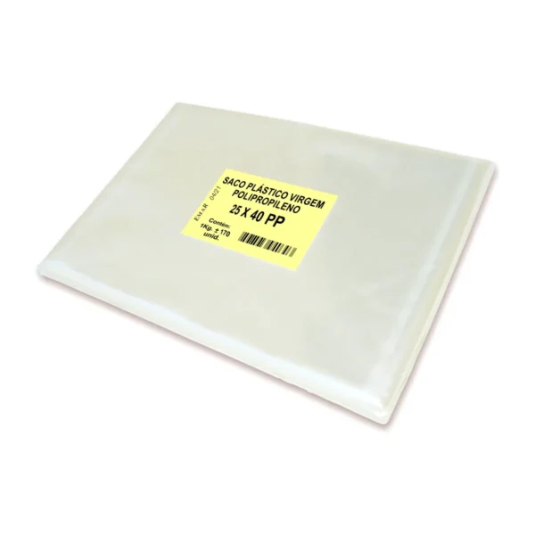 SACOS PLASTICOS 25 X 40 PP - PACOTE C/ 1 KG CÓD: 12585
