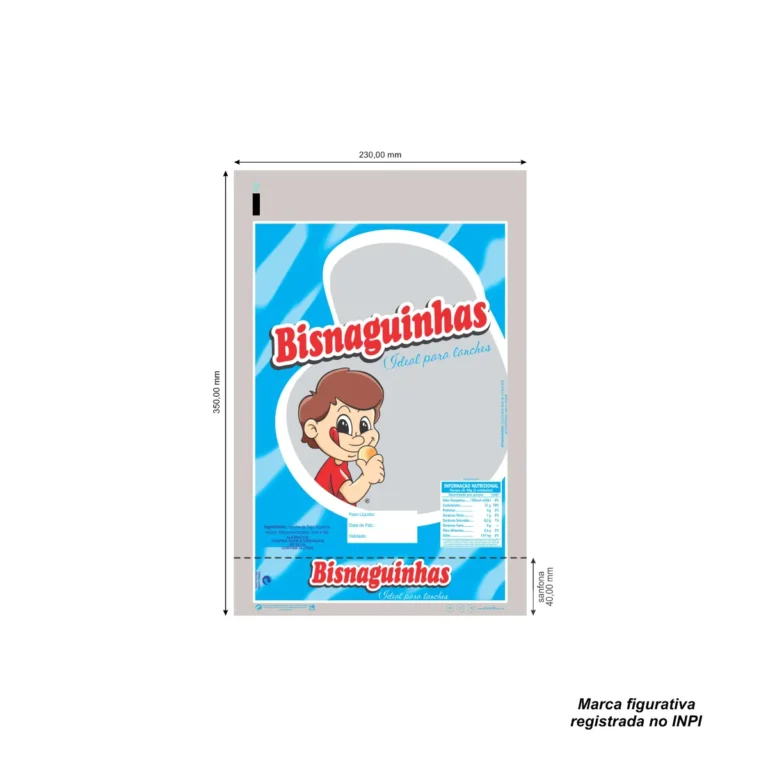 EMBALAGENS BISNAGUINHA C/ DESENHO C/100UN CÓD: 00148