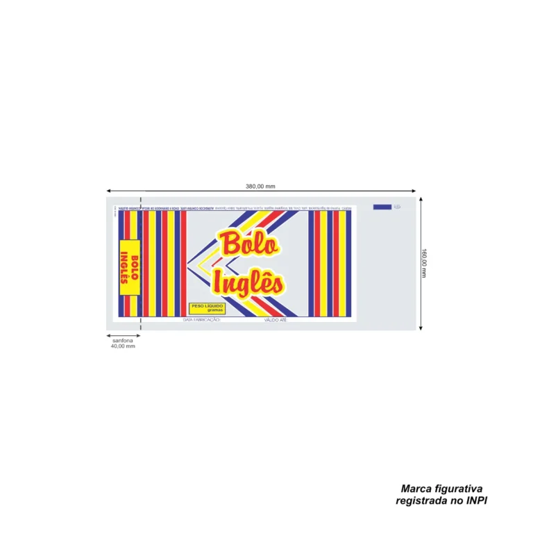 EMBALAGENS 16 X 38 BOLO INGLES PCT C/ 100 CÓD: 11747