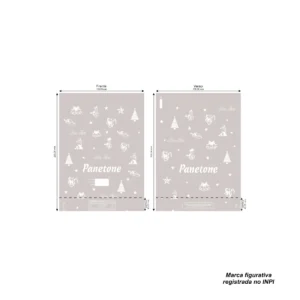 SACOS PLASTICOS 13 X 23 PANETONE BRANCO 100 G C/100 UN CÓD: 00152