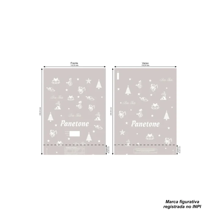 SACOS PLASTICOS 13 X 23 PANETONE BRANCO 100 G C/100 UN CÓD: 00152