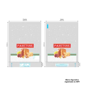 SACOS PLASTICOS 25 X 35 PANETONE C/FOTO 500 G C/100 UN CÓD: 12332