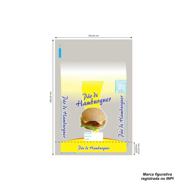 SACO PP 25 X 35 PAO DE HAMBURGUER C/ FOTO C100UN CÓD: 12741
