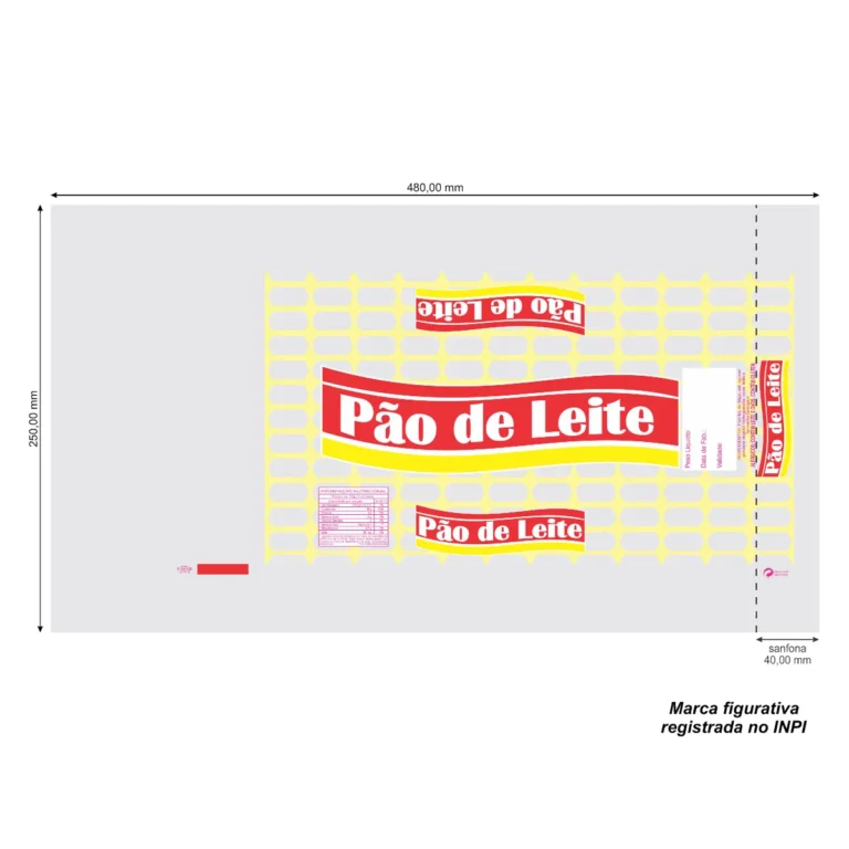 EMBALAGENS PP 25 X 48 PAO DE LEITE AMARELO C/100UN CÓD: 00158