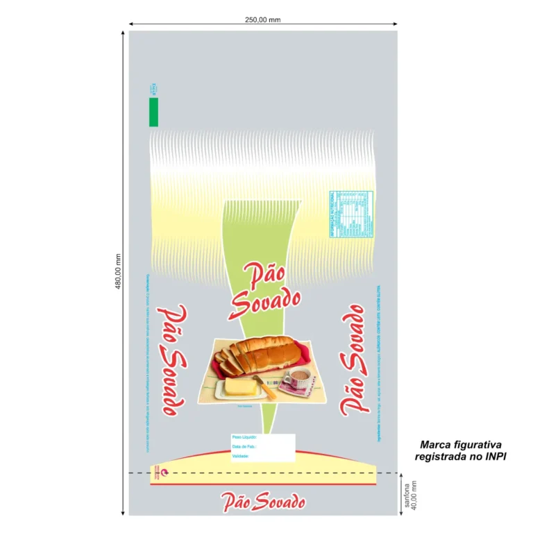 SACOS PLASTICOS PP 25 X 48 PAO SOVADO P-S-F C/FOTO CÓD: 12844