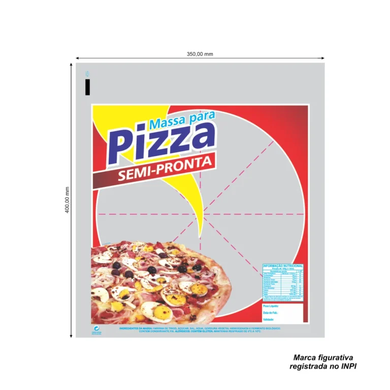 SACOS PLASTICOS PP 35X40 PIZZA C/FOTO (PZ-F) 100 UNID CÓD: 00484