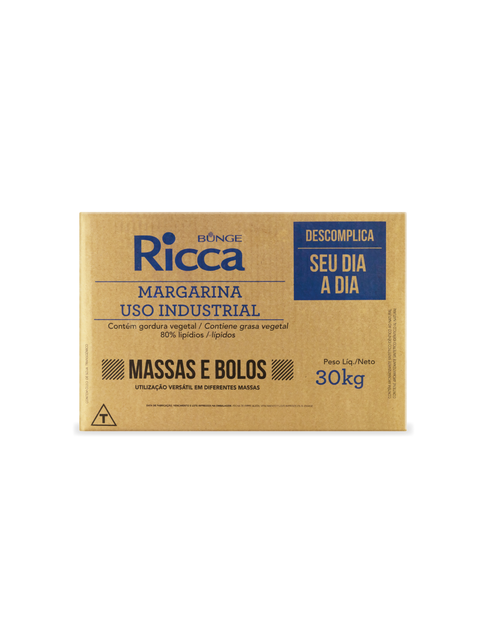 MARGARINA RICCA ESPECIAL MASSAS 30KG CÓD: 00276