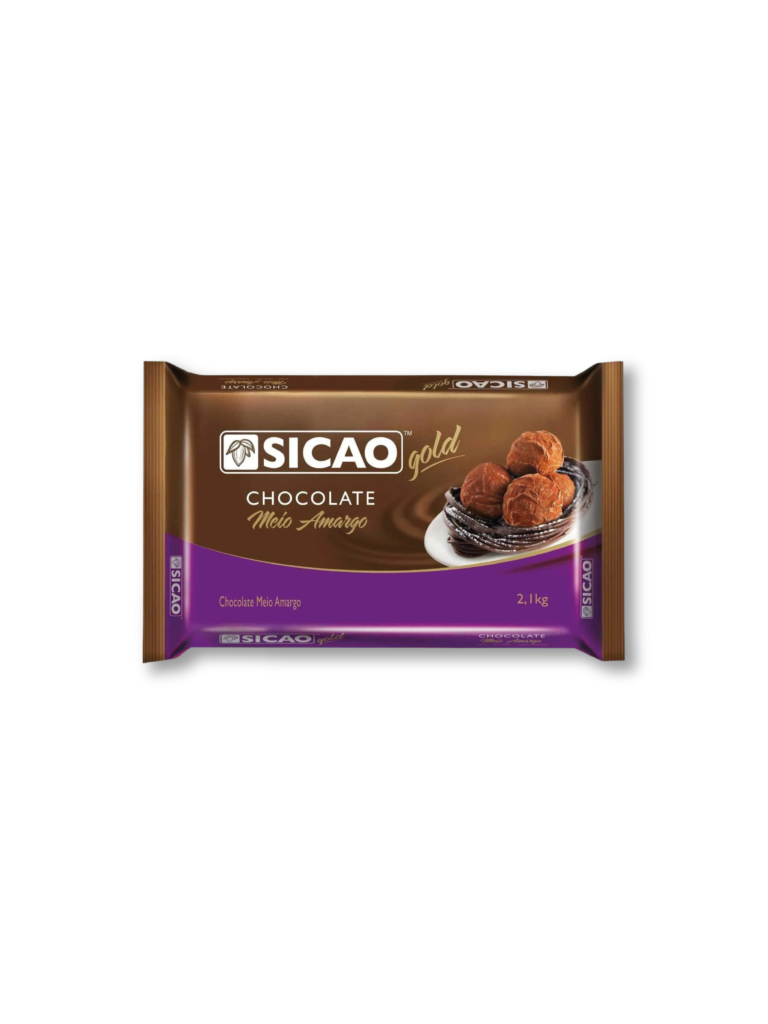 CHOCOLATE BARRA MEIO AMARGO 2,1 KG – SICAO GOLD CÓD: 12308