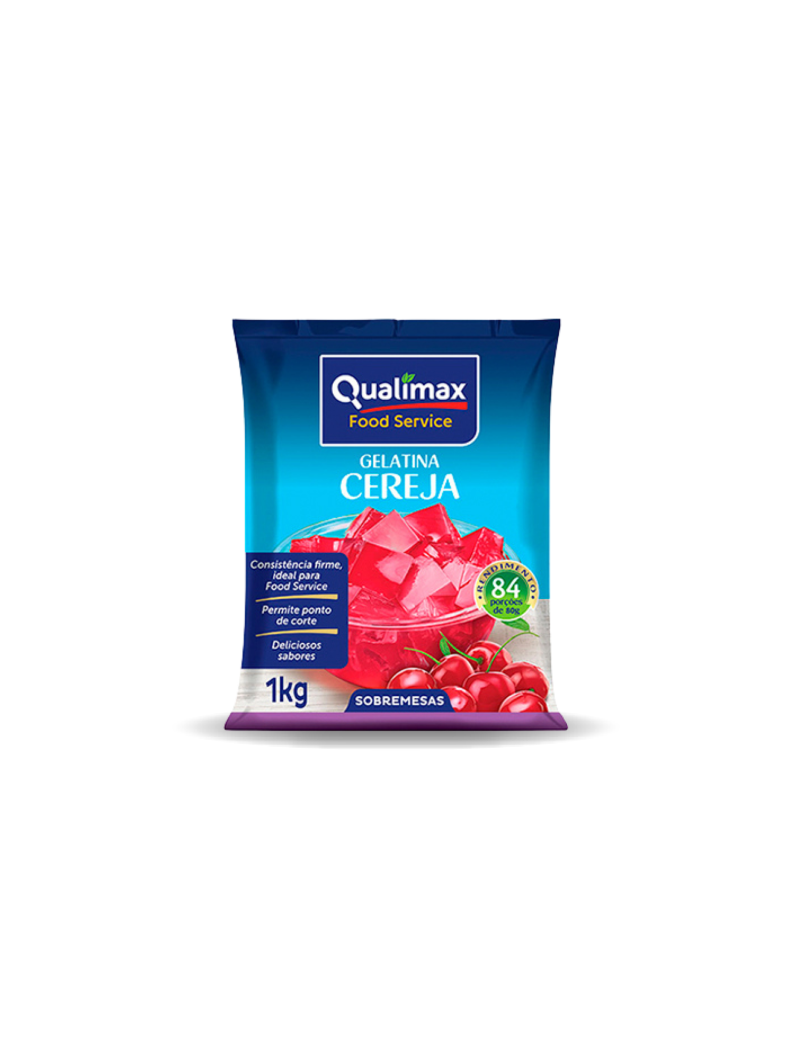 GELATINA EM PO CEREJA 1 KG QUALIMAX CÓD: 14398