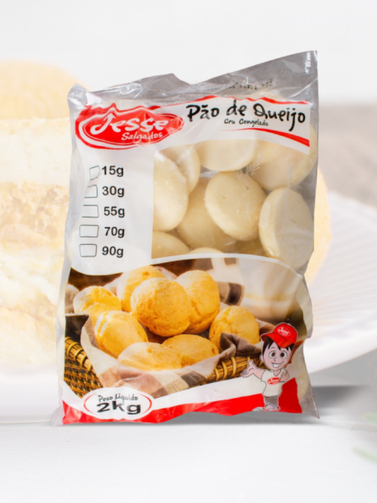 PÃO DE QUEIJO CONGELADO 90G JESSE 2 KG CÓD: 13245