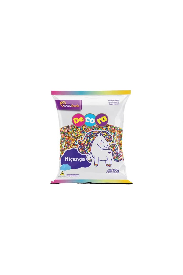 CONFEITO MIÇANGA COLORIDA DECORA CACAU FOODS 300G CÓD: 15142