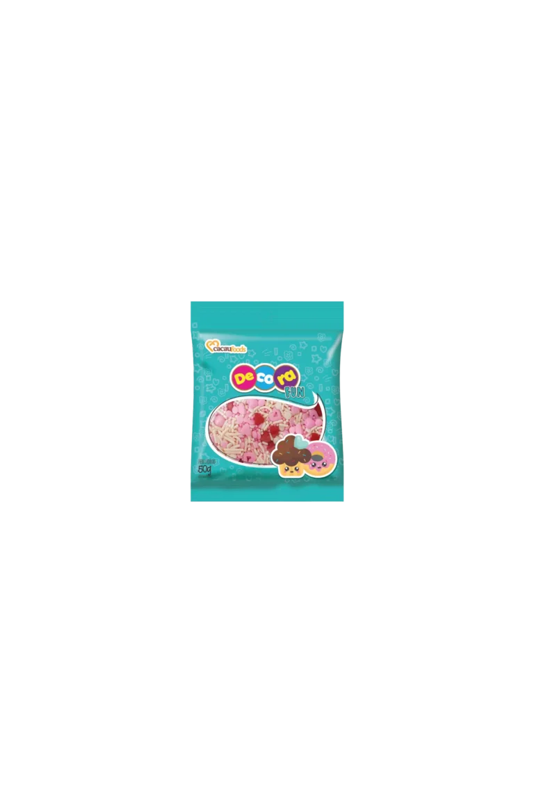 CONFEITO SWEET ROSA BAG DECORA CACAU FOODS 50G CÓD: 15145