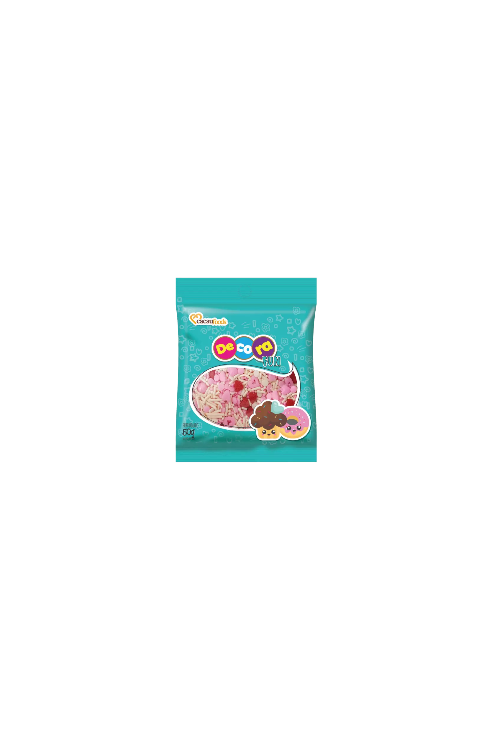 CONFEITO SWEET ROSA BAG DECORA CACAU FOODS 50G CÓD: 15145