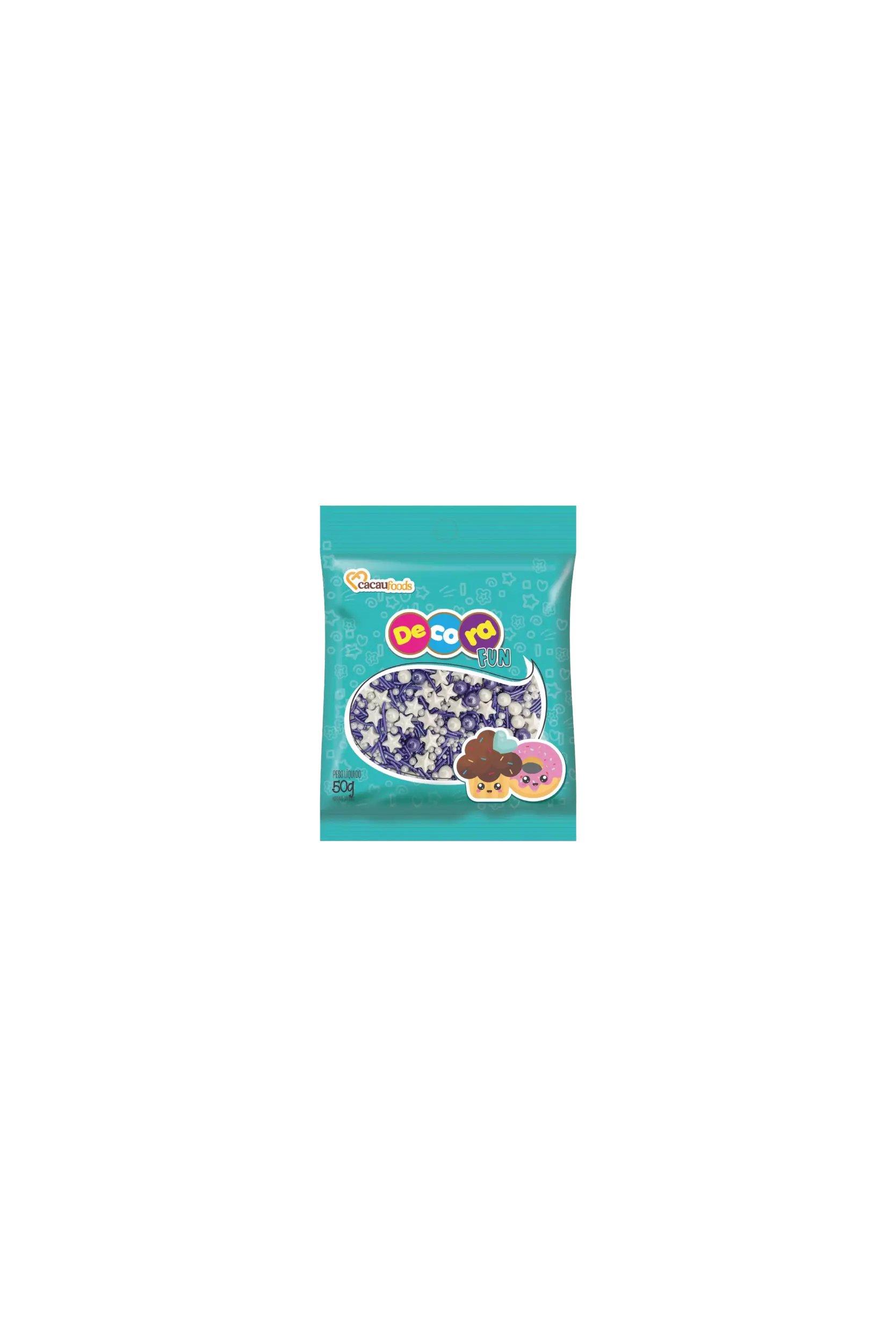 CONFEITO FANTASY ROXO BAG DECORA CACAU FOODS 50G CÓD: 15147