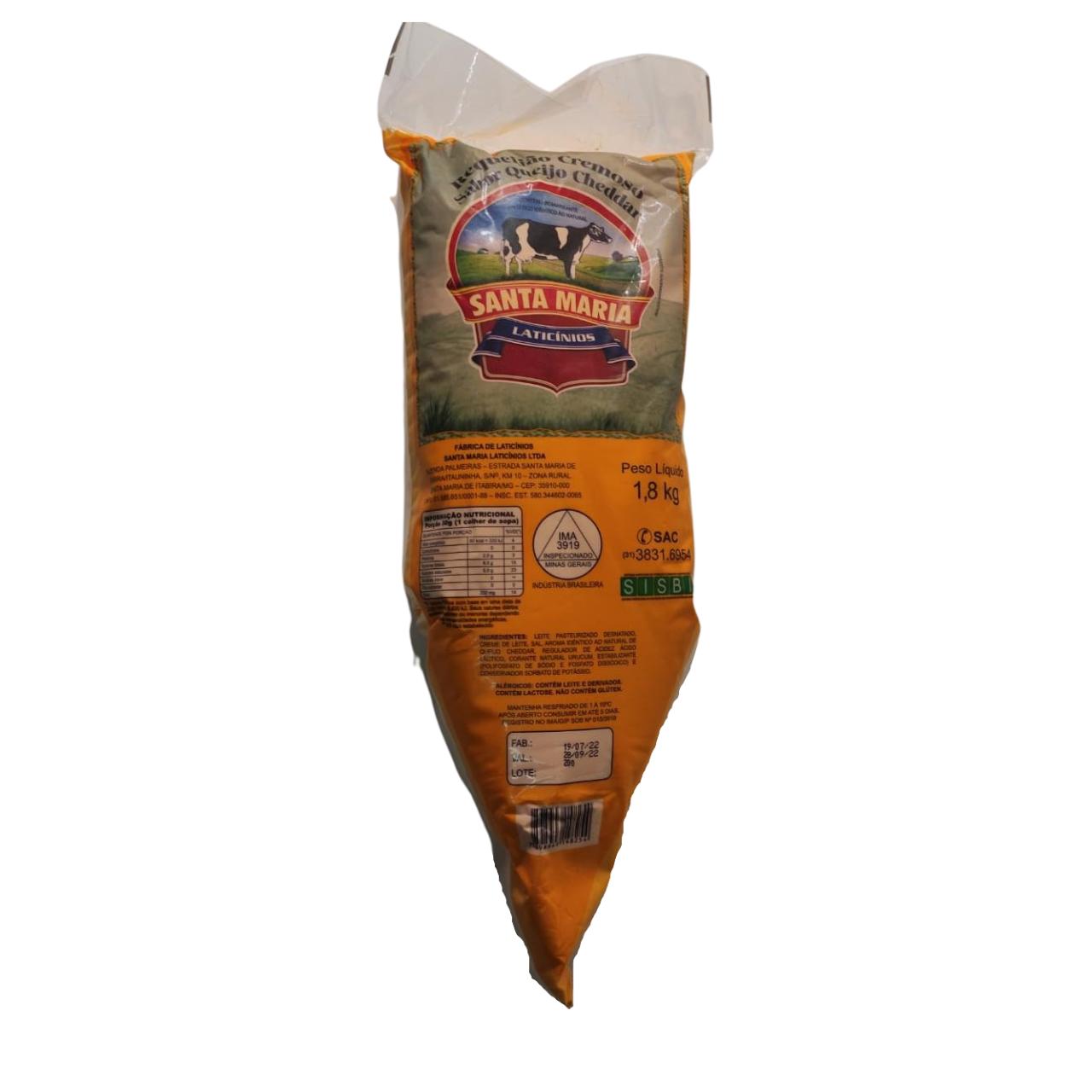 CHEDDAR PREMIUM SANTA MARIA BISNAGA 1,5 KG CÓD: 15792