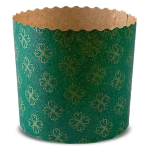 FORMA DE PANETONE VERDE 250 G C/100 UN ECOPACK -8654 CÓD:15758