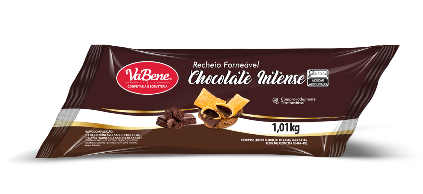 RECHEIO FORNEAVEL SABOR CHOCOLATE INTENSE 1,01KG VABENE-CÓD:15175