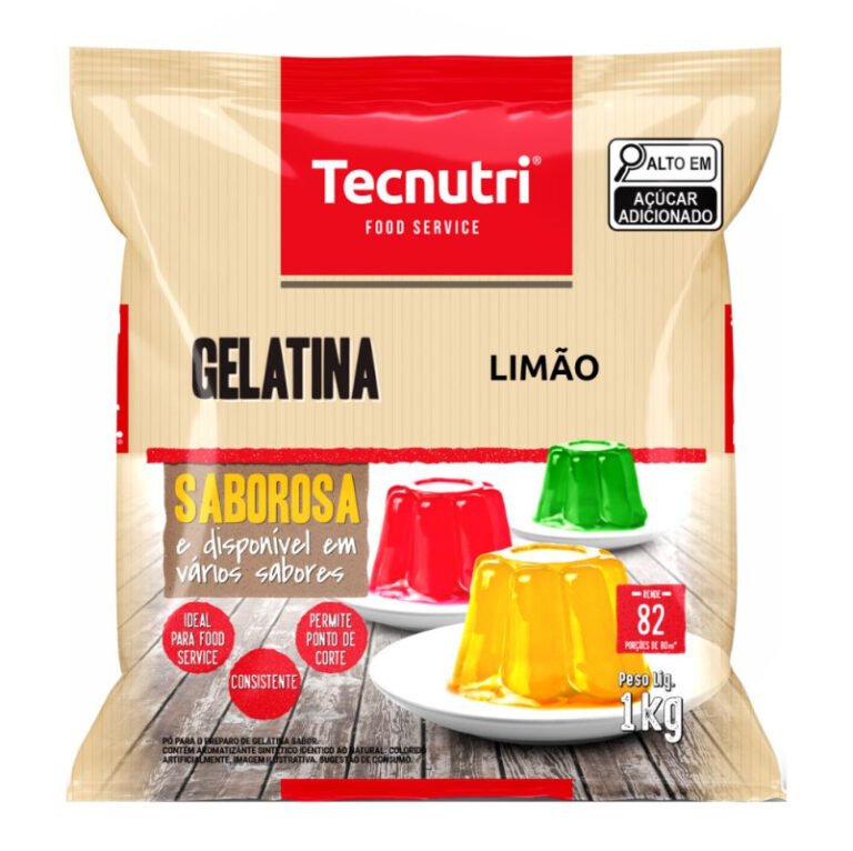GELATINA EM PO LIMAO 1 KG TECNUTRI -0307 CÓD:13715