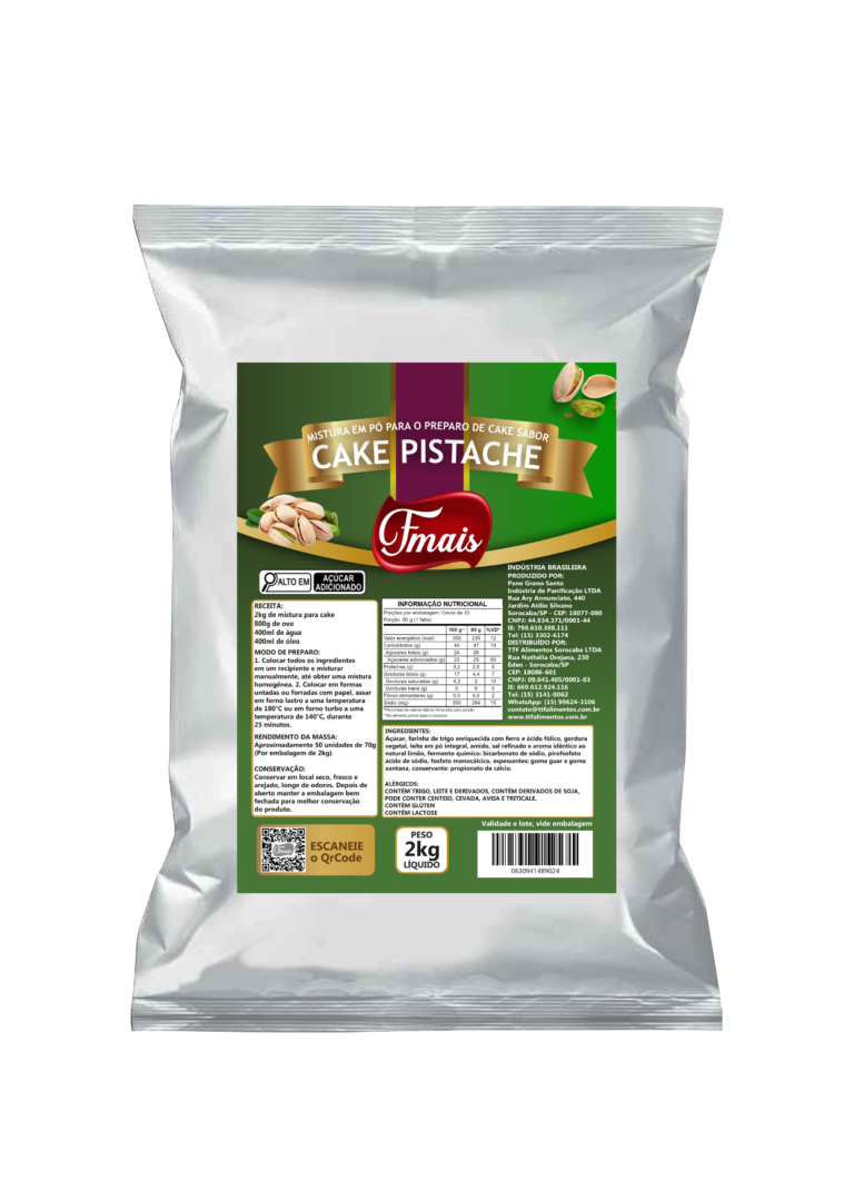 MIST. EM PO P/ CAKE PISTACHE 2KG FMAIS -CÓD:15744