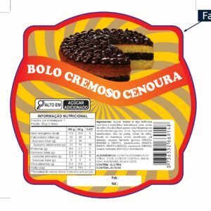 ETIQUETA ESP. 9X9 BOLO CREMOSO CENOURA (50 UN) CÓD:14017