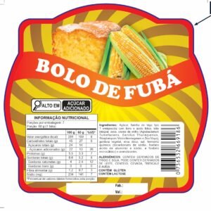 ETIQUETA ESP. 90 X 90 BOLO DE FUBA 50 UND CÓD:13396