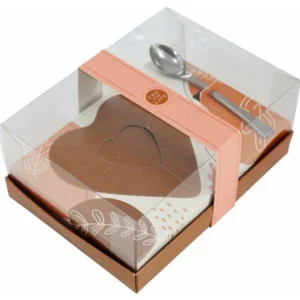 EMB. P/ OVO DE CORACAO 250G ROSE GOLD (5 UN) IDEIA - CÓD:15508