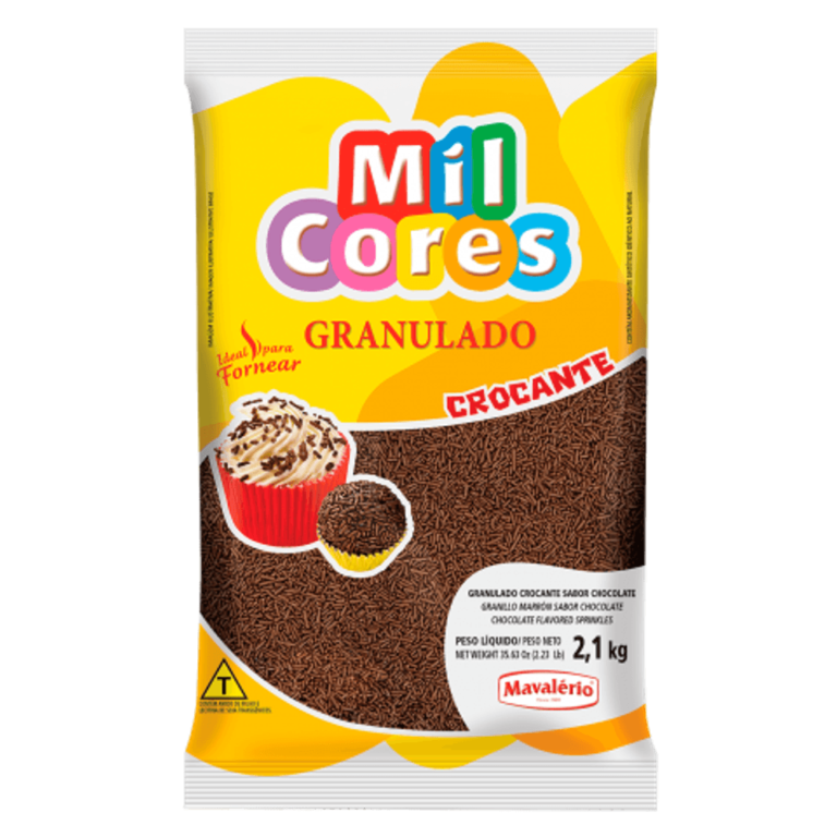 GRANULADO CROCANTE CHOCOLATE MIL CORES 2,1 KG MAVALERIO CÓD:11957