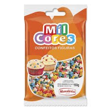 CONFEITO FIGURA ESTRELINHAS MIL CORES 150G – CÓD:12630