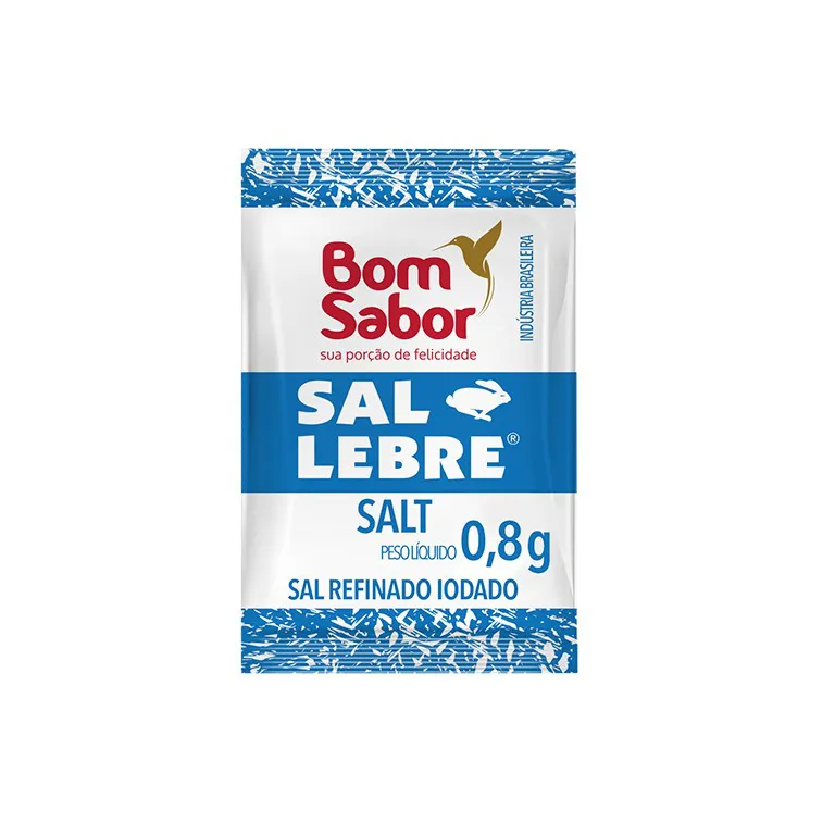 SAL LEBRE REFINADO SACHE 0,80G – CX 1.000 UNID CÓD:12973